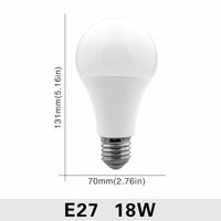 Lot de 10 ampoules LED E27/E14 (20W, 18W, 15W, 12W, 9W, 6W, 3W) - Alimentation 220V - Éclairage spot - Blanc froid/chaud