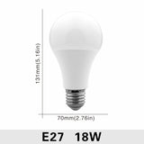 Lot de 10 ampoules LED E27/E14 (20W, 18W, 15W, 12W, 9W, 6W, 3W) - Alimentation 220V - Éclairage spot - Blanc froid/chaud