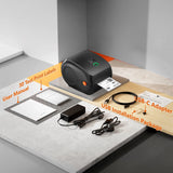 SucceBuy 300DPI imprimante d'étiquettes thermiques Bluetooth reconnaissance automatique d'étiquettes prise en charge Windows/Mac/Android pour les paquets d'expédition 4x6