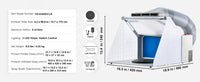 SucceBuy Cabine de pulvérisation d'aérographe Kit de cabine de pulvérisation de peinture d'aérographe portable à double ventilateur avec lumières LED et tuyau d'extension d'échappement