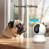 Caméra de surveillance pour bébé Caméra de sécurité domestique HD 2K avec détection de mouvement et audio bidirectionnel, installation facile, jour et nuit claires