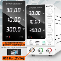 KUAIQU Adjustable Switching DC Power Supply 30V 10A 6A Lab Bench Power Supply 60V 5A 120V 3A Output Preset Current 20A 30A 60A