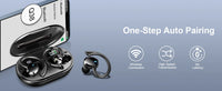 Écouteurs sans fil, Bluetooth 5.3, basses stéréo, micro intra-auriculaire antibruit, étanches IP7, pour le sport, autonomie de 40 heures.