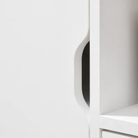 SoBuy FBT105-W table d'imprimante avec 2 tiroirs et 1 porte fichiers armoire rouleau conteneur chariot de bureau chariot latéral conteneur de bureau blanc