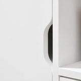 SoBuy FBT105-W table d'imprimante avec 2 tiroirs et 1 porte fichiers armoire rouleau conteneur chariot de bureau chariot latéral conteneur de bureau blanc