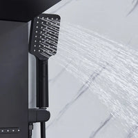 Panneau de douche LED noir, système de tour, cascade de pluie, colonne de douche, Massage hydroélectricité, corps Spa, bain-douche, mélangeur de robinet