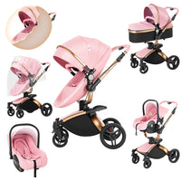 Poussette légère Magic ZC, poussette bébé 3 en 1, landau pour bébé, poussette légère en PU 3 en 1