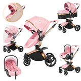 Poussette légère Magic ZC, poussette bébé 3 en 1, landau pour bébé, poussette légère en PU 3 en 1