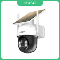 AOSU 3MP 100% caméra WiFi solaire sans fil 5000mAh batterie caméra de sécurité Audio bidirectionnelle panneau solaire sans fil caméra de vidéosurveillance PTZ