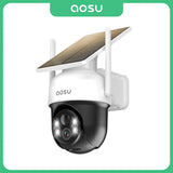 AOSU 3MP 100% caméra WiFi solaire sans fil 5000mAh batterie caméra de sécurité Audio bidirectionnelle panneau solaire sans fil caméra de vidéosurveillance PTZ