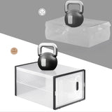 Organisateur de rangement à chaussures noir transparent, 8/12/18 pièces, armoire à chaussures pliable et empilable avec porte magnétique