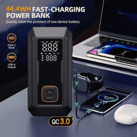 Démarreur de voiture YINGBOOST avec pompe à air, booster de batterie automobile de 4000 A et gonfleur de pneus de 150 PSI avec compresseur d'air