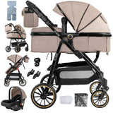 Poussette légère Magic ZC, poussette bébé 3 en 1, landau pour bébé, poussette légère en PU 3 en 1