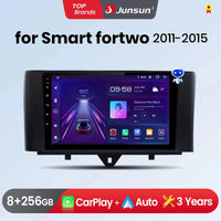 Autoradio Junsun sans fil CarPlay Android Auto pour Smart Fortwo 451 (2005-2015) - Systèmes intelligents pour voiture - RDS, Bluetooth, DSP - Format 2 DIN