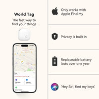 Traqueur intelligent pour trouver mon application portefeuille/vélo, dispositif de rappel Anti-perte, localisateur évalué MFI, traceur Bluetooth intelligent