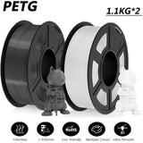 JAYO Filament d'imprimante 3D PETG / PLA / PLA PLUS 1.75mm 2.2 KG 100% matériaux d'impression 3D non toxiques sans bulle pour imprimante 3D