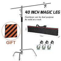 SH-Support d'éclairage RapDuty C en acier inoxydable, support de photographie, bras de maintien, 260cm, 107cm, recommandé Max, liquimanquer, un cadeau