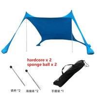 Auvent de plage familial 3x3, tente de plage extérieure pliable, grand abri solaire, tente de camping, tente coupe-vent pour la plage