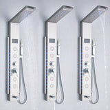 Cascade de pluie LED panneau de douche noir colonne de douche tour écran numérique TEMP mitigeur pulvérisation Bidet douche mitigeur robinet