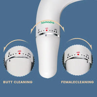 SAMODRA Fixation de bidet ultra mince pour siège de toilette – Double buse, pression d'eau réglable, pulvérisateur de cul non électrique