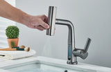 Robinet de lavabo à affichage numérique de température de cascade, pulvérisateur à jet de levage vers le bas, mélangeur d'évier d'eau chaude et froide, robinet de lavage pour salle de bains