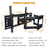 Support mural réglable pour TV, pour écran TV de 32 à 70 pouces, support TV flottant, inclinaison pivotante, support TV horizontal