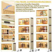 Armoire de Rangement Pliante Anti-Poussière, avec Roue à Comcussion, pour Cuisine, Chambre à Coucher, Salon, Armoire