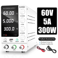 KUAIQU Adjustable Switching DC Power Supply 30V 10A 6A Lab Bench Power Supply 60V 5A 120V 3A Output Preset Current 20A 30A 60A