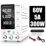 KUAIQU Adjustable Switching DC Power Supply 30V 10A 6A Lab Bench Power Supply 60V 5A 120V 3A Output Preset Current 20A 30A 60A