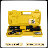 PodoNuremberg-Outil de sertissage hydraulique chromé, kit d'outils de fil de câble de borne électrique, CriAJDies, 4, 6, 10, 16, 25, 35, 50, 70 mm², 10T