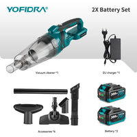 Aspirateur électrique sans fil multifonction YOFIDRA 1500W, outil portatif pour le nettoyage de la neige et de la poussière, compatible avec les batteries Makita.