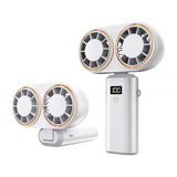 Ventilateur Portable à Double Tête, 5 Vitesses Réglables de 3 à 6 Heures d'Autonomie, Nouveauté 2025