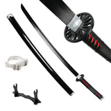Katana Demon Slayer 41 pouces/104 cm (Tsuyuri Kanao Sanemi Giyuu) en bois bleu, jouet, épée, accessoire de jeu de rôle, personnage, arme