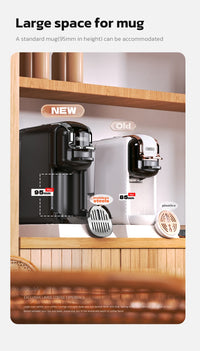 HiBREW Machine à café à capsules multiples, chaud/froid Dolce Gusto lait Nespresso Capsule ESE Pod café moulu cafétéria 20Bar 5 en 1