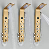 Robinet de douche à lumière LED noire, salle de bains, SPA, Jet de Massage, système de colonne de douche, cascade, panneau de douche de pluie, robinet pulvérisateur de Bidet