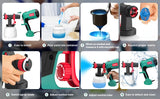 Pistolet à peinture HYCHIKA 1200 ml, 4 buses, 600 W, facile à utiliser, haute qualité, outil électrique