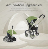 STOCK ue 4in1 bébé poussette bidirectionnelle multifonctionnelle nouveau-né bébé poussette 3in1 pliable panier type siège léger voyage landau