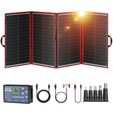 Dokio-Panneau solaire portable et pliable, 18V, 100/160/200/300 W, avec contrôleur 12V pour charger la batterie, adapté au camping