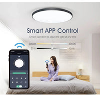MARPOU LED plafonnier 80W 50W moderne Dimmable lampe intelligente avec télécommande plafonnier pour salon salle de bain cuisine