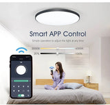 MARPOU LED plafonnier 80W 50W moderne Dimmable lampe intelligente avec télécommande plafonnier pour salon salle de bain cuisine