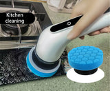 Brosse de nettoyage électrique 9 en 1 2000 mAh, outil de nettoyage pour salon, salle de bain et cuisine