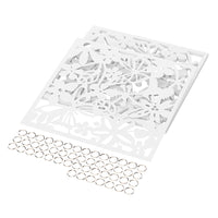 Panneau d'écran en PVC avec papillon, fleur, oiseau, fleurs creuses, 40x40cm, 12 pièces