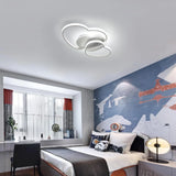 Plafonnier LED à intensité variable, 64W, 4800LM, design en forme de cœur, lampe avec télécommande, 3000-6500K, plafonnier LED moderne