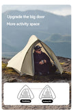Tente de camping ultralégère Naturehike Cloud Up Pro pour 2 personnes, 3 saisons, moustiquaire 20D, portable, pour la randonnée et les voyages en plein air, avec tapis de sol.