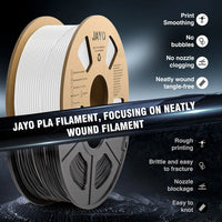 JAYO Filament d'imprimante 3D PETG / PLA / PLA PLUS 1.75mm 2.2 KG 100% matériaux d'impression 3D non toxiques sans bulle pour imprimante 3D