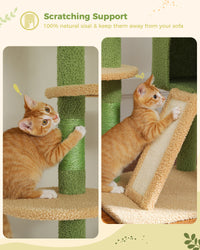 Arbre à chat Cactus du sol au plafond, tour à chat réglable en hauteur avec Hamac confortable pour condote de chat et arbre à gratter, grand arbre d'activité