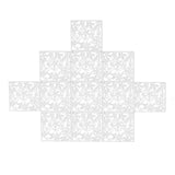 Panneau d'écran en PVC avec papillon, fleur, oiseau, fleurs creuses, 40x40cm, 12 pièces