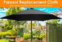 Parasol Patio parapluie remplaçable tissu plage auvent été extérieur jardin Protection Uv Parasol parapluie haut tissu 6/8 nervures