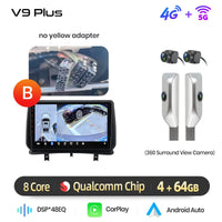 Junsun Qualcomm 8-Core 360 Camera Wireless CarPlay Android Auto Car Radio for Renault Clio 3 2005-2014 GPS Multimedia