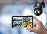 Ctronics-Caméra de permission Extérieure IP WiFi 360, Dispositif de Sécurité avec Vision Nocturne et Audio Bidirectionnel, Suivi existent des Personnes, ONVIF CCTV